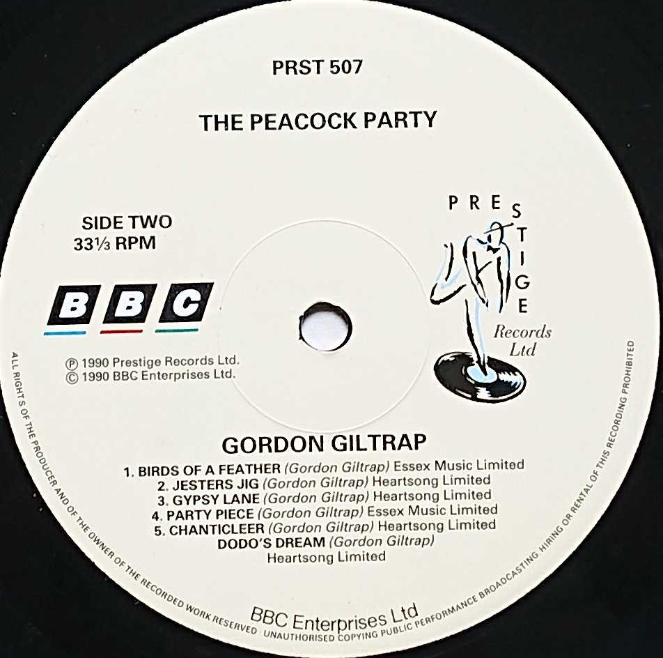 PRST 507 The peacock party Gordon Giltrap from the BBC records and Tapes library Label
